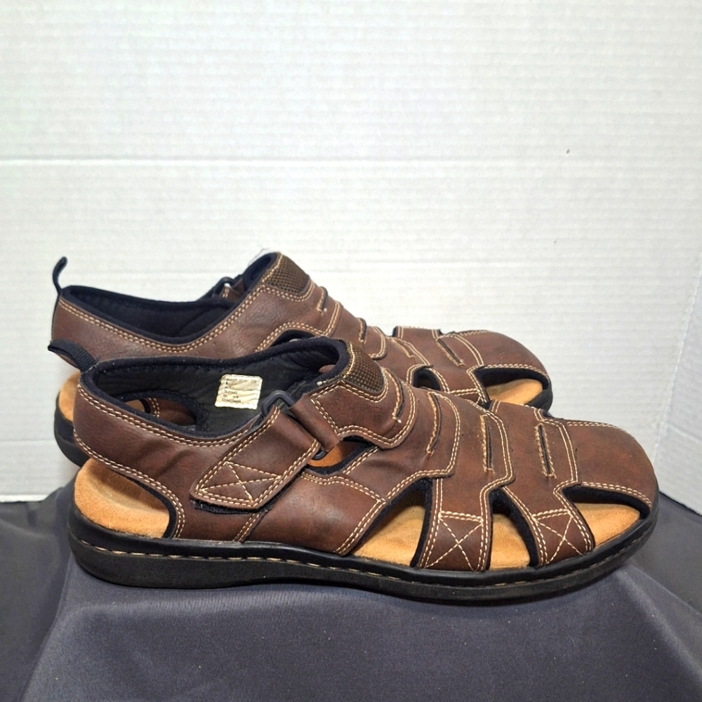 Dockers Searose Fishermen Sandals Mens Size 10 Memory Foam Footbed